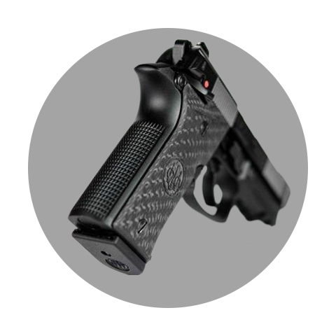 Detail of Beretta by Lok Carbon Fiber Grips