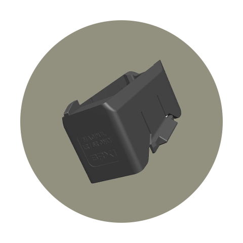 Détail de l'adaptateur BRX1 pour chargeur Magpul LR/SR